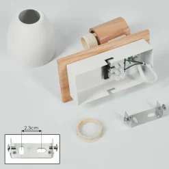 Luminaires Scandinaves-hofstein Plafonnier Kouek Écru, Blanc, 1 lumière