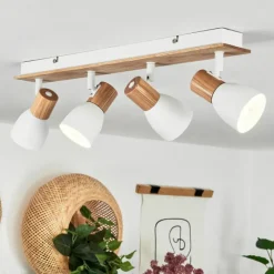 Luminaires Scandinaves-hofstein Plafonnier Kouek Écru, Blanc, 4 lumières