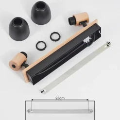 Luminaires Scandinaves-hofstein Plafonnier Kouek Écru, Noir, 2 lumières