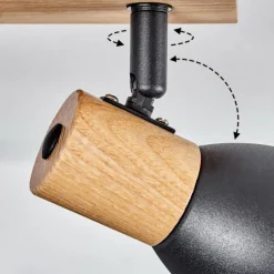 Luminaires Scandinaves-hofstein Plafonnier Kouek Écru, Noir, 2 lumières