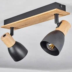 Luminaires Scandinaves-hofstein Plafonnier Kouek Écru, Noir, 2 lumières