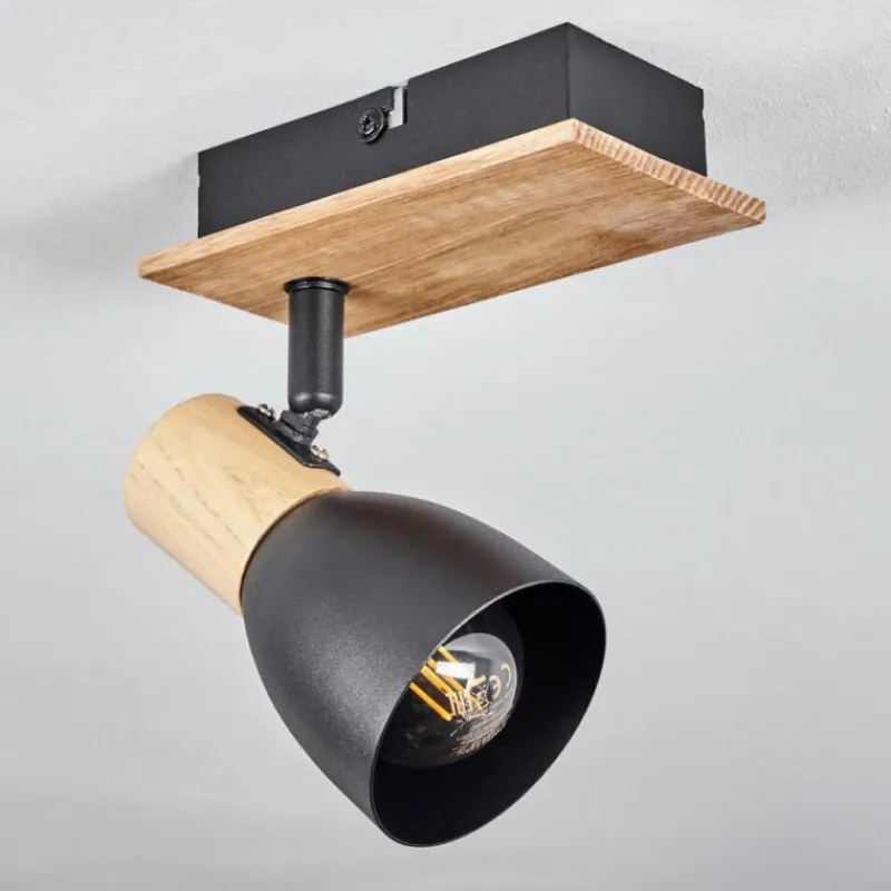 Luminaires Scandinaves-hofstein Plafonnier Kouek Écru, Noir, 1 lumière