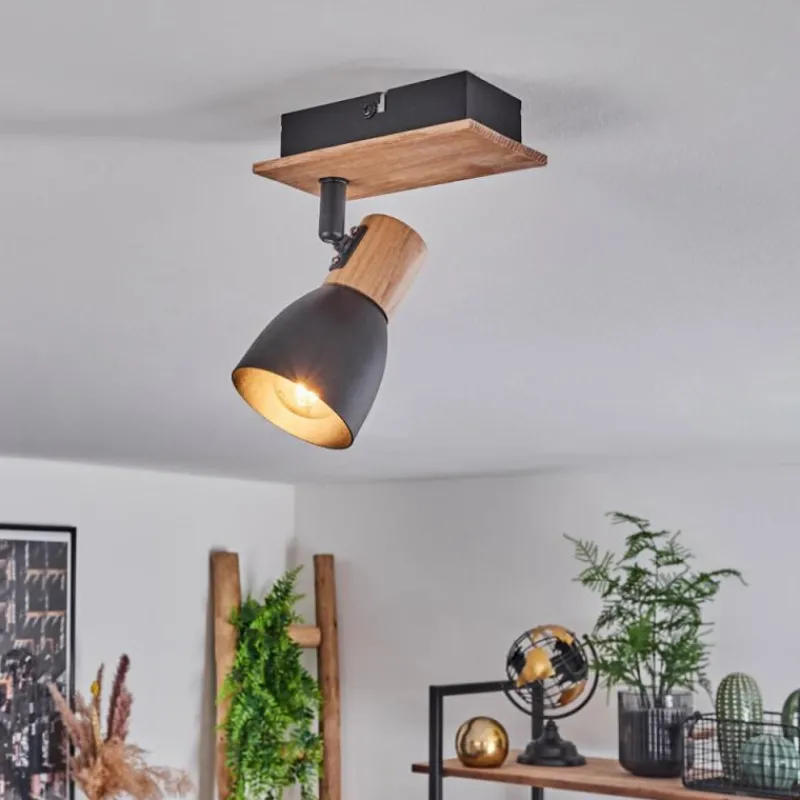 Luminaires Scandinaves-hofstein Plafonnier Kouek Écru, Noir, 1 lumière