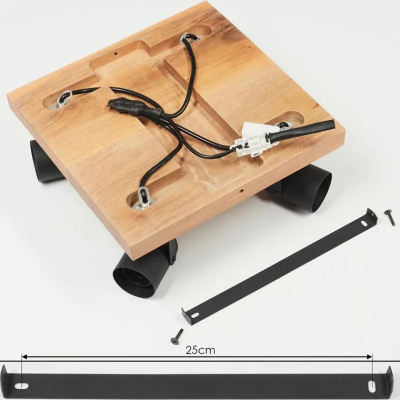 Luminaires Scandinaves-hofstein Plafonnier Kouk Écru, Noir, 4 lumières