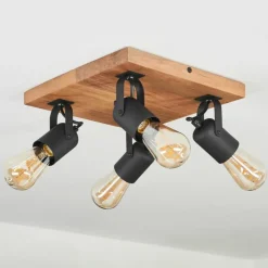 Luminaires Scandinaves-hofstein Plafonnier Kouk Écru, Noir, 4 lumières
