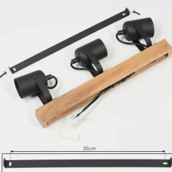 Luminaires Scandinaves-hofstein Plafonnier Kouk Écru, Noir, 3 lumières