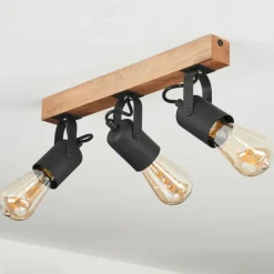 Luminaires Scandinaves-hofstein Plafonnier Kouk Écru, Noir, 3 lumières