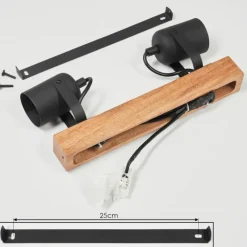 Luminaires Scandinaves-hofstein Plafonnier Kouk Écru, Noir, 2 lumières