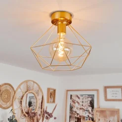 hofstein Plafonnier Koulamon Laiton, 1 lumière* Plafonniers