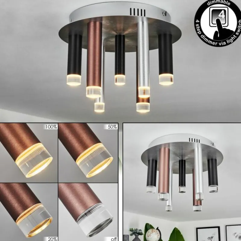 hofstein Plafonnier Krachang LED Aluminium, 1 lumière* Éclairage Led