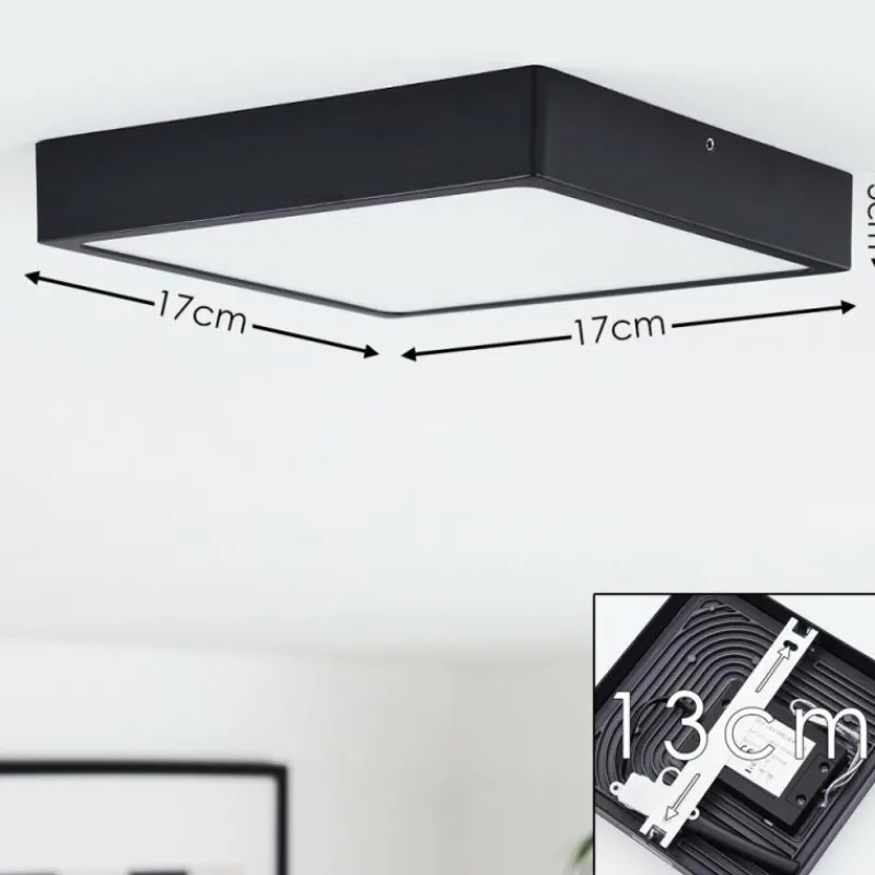 hofstein Plafonnier Kragos LED Noir, Blanc, 1 lumière