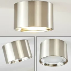 hofstein Plafonnier Kristallo LED Nickel mat, 1 lumière