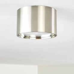 hofstein Plafonnier Kristallo LED Nickel mat, 1 lumière