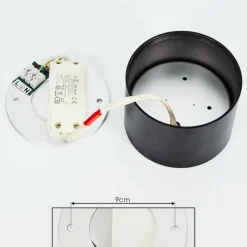 hofstein Plafonnier Kristallo LED Noir, 1 lumière