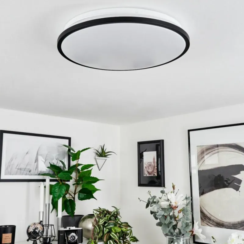 hofstein Plafonnier Kroch LED Blanc, 1 lumière, Télécommandes, Changeur de couleurs