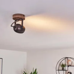 Luminaires Rustiques-hofstein Plafonnier Kuah Noir, 1 lumière