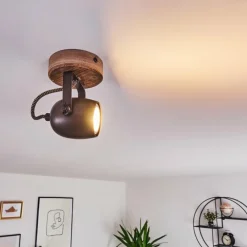 Luminaires Rustiques-hofstein Plafonnier Kuah Noir, 1 lumière