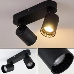 hofstein Plafonnier Kullaberg Noir, 2 lumières