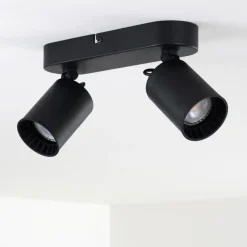 hofstein Plafonnier Kullaberg Noir, 2 lumières