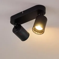 hofstein Plafonnier Kullaberg Noir, 2 lumières