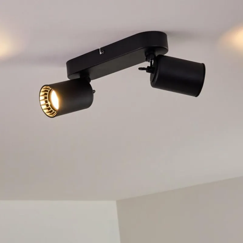 hofstein Plafonnier Kullaberg Noir, 2 lumières