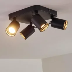 Lampes Vintages & Rétros-hofstein Plafonnier Kullaberg Noir, 4 lumières