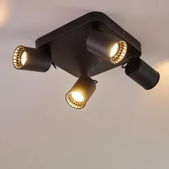 Lampes Vintages & Rétros-hofstein Plafonnier Kullaberg Noir, 4 lumières