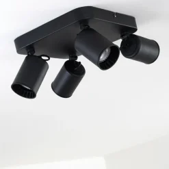 Lampes Vintages & Rétros-hofstein Plafonnier Kullaberg Noir, 4 lumières