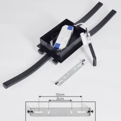 hofstein Plafonnier Kumahu LED Noir, 1 lumière