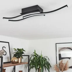 hofstein Plafonnier Kumahu LED Noir, 1 lumière