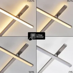 hofstein Plafonnier Lacure LED Nickel mat, 5 lumières* Éclairage Led