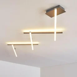 hofstein Plafonnier Lacure LED Nickel mat, 5 lumières* Éclairage Led