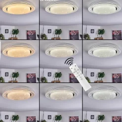 hofstein Plafonnier Laganadi LED Blanc, 1 lumière, Télécommandes
