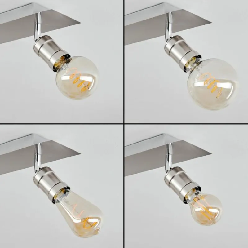 hofstein Plafonnier Lagunita Chrome, Nickel mat, 4 lumières