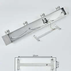 hofstein Plafonnier Lagunita Chrome, Nickel mat, 4 lumières