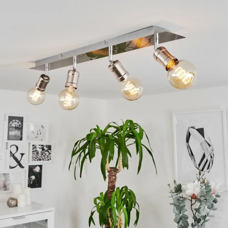 hofstein Plafonnier Lagunita Chrome, Nickel mat, 4 lumières
