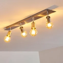 hofstein Plafonnier Lagunita Nickel mat, 4 lumières