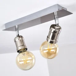 Lampes Vintages & Rétros-hofstein Plafonnier Lagunita Nickel mat, 2 lumières