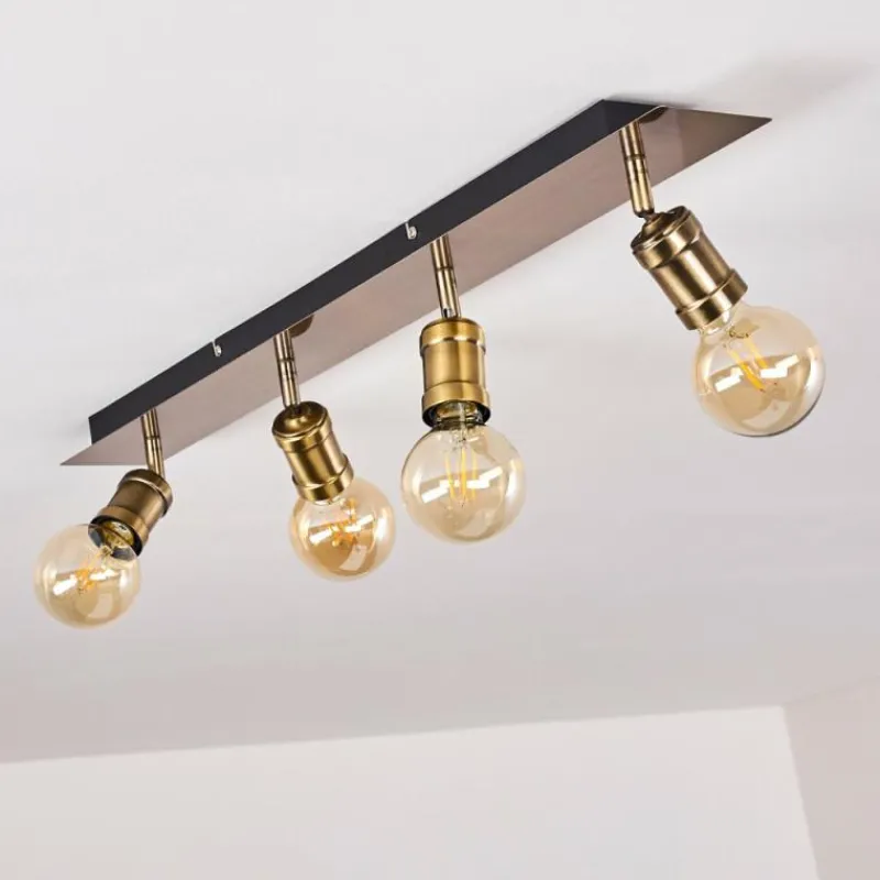 hofstein Plafonnier Lagunita Vieux laiton, 4 lumières* Spots Et Projecteurs