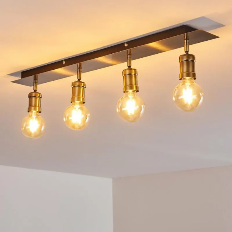 hofstein Plafonnier Lagunita Vieux laiton, 4 lumières* Spots Et Projecteurs