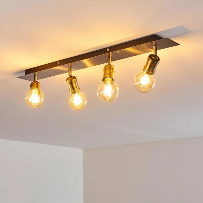 hofstein Plafonnier Lagunita Vieux laiton, 4 lumières* Spots Et Projecteurs