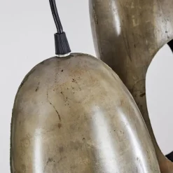 Lampes Industrielles-hofstein Plafonnier Lamington Argent Oxydé, 5 lumières