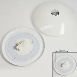 hofstein Plafonnier Langlois Blanc, 1 lumière