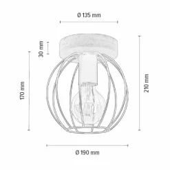 Luminaires Scandinaves-hofstein Plafonnier Lecueder Bois clair, 1 lumière