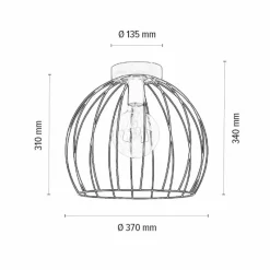 Luminaires Scandinaves-hofstein Plafonnier Lecueder Bois clair, 1 lumière