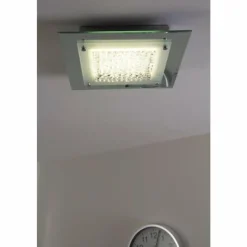 Luminaires Globo Lighting Plafonnier LED Globo Liana Chrome, 1 lumière