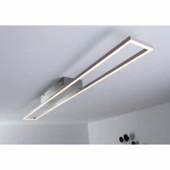 Luminaires Paul Neuhaus Plafonnier LED Paul Neuhaus Acier brossé, 4 lumières* Éclairage Led