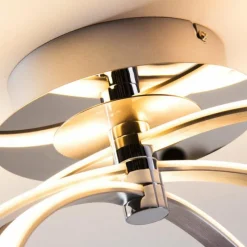 Luminaires Trio Plafonnier LED Trio Corland Chrome, 1 lumière* Éclairage Led