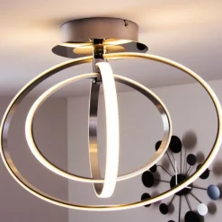 Luminaires Trio Plafonnier LED Trio Corland Chrome, 1 lumière* Éclairage Led