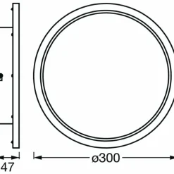 Luminaires Ledvance Plafonnier LEDVANCE Bathroom Argenté, 1 lumière